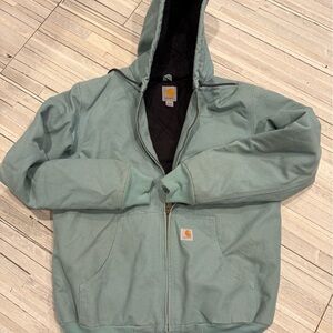 Carhartt Teal Colored Hooded Jacket